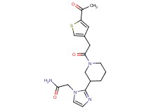 2-(2-{1-[(5-acetyl-3-thienyl)acetyl]piperidin-3-yl}-1H-imidazol-1-yl)acetamide
