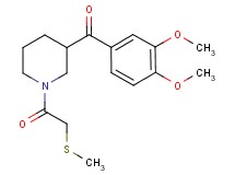(3,4-dimethoxyphenyl){1-[(methylthio)acetyl]-3-piperidinyl}methanone