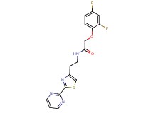 2-(2,4-difluorophenoxy)-N-{2-[2-(2-pyrimidinyl)-1,3-thiazol-4-yl]ethyl}acetamide