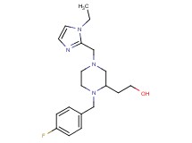 2-[4-[(1-ethyl-1H-imidazol-2-yl)methyl]-1-(4-fluorobenzyl)-2-piperazinyl]ethanol