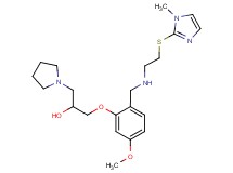 1-{5-methoxy-2-[({2-[(1-methyl-1H-imidazol-2-yl)thio]ethyl}amino)methyl]phenoxy}-3-(1-pyrrolidinyl)-2-propanol
