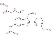 methyl N-{[5-(acetylamino)-1-ethyl-2-(3-methoxyphenyl)-1H-benzimidazol-7-yl]carbonyl}glycinate