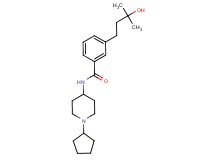N-(1-cyclopentyl-4-piperidinyl)-3-(3-hydroxy-3-methylbutyl)benzamide