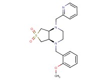 (4aS*,7aR*)-1-(2-methoxybenzyl)-4-(2-pyridinylmethyl)octahydrothieno[3,4-b]pyrazine 6,6-dioxide