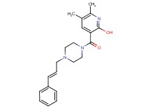 5,6-dimethyl-3-({4-[(2E)-3-phenyl-2-propen-1-yl]-1-piperazinyl}carbonyl)-2-pyridinol