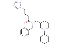 N-[(1-cyclohexyl-3-piperidinyl)methyl]-N-(3-pyridinylmethyl)-4-(1H-1,2,4-triazol-1-yl)butanamide