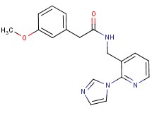 N-{[2-(1H-imidazol-1-yl)-3-pyridinyl]methyl}-2-(3-methoxyphenyl)acetamide