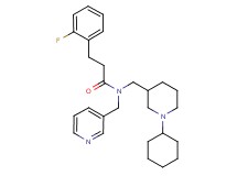 N-[(1-cyclohexyl-3-piperidinyl)methyl]-3-(2-fluorophenyl)-N-(3-pyridinylmethyl)propanamide