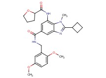 2-cyclobutyl-N-(2,5-dimethoxybenzyl)-1-methyl-7-[(tetrahydro-2-furanylcarbonyl)amino]-1H-benzimidazole-5-carboxamide
