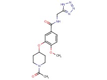 3-[(1-acetylpiperidin-4-yl)oxy]-4-methoxy-N-(1H-tetrazol-5-ylmethyl)benzamide