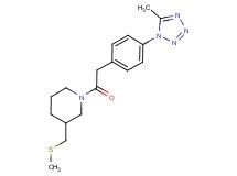 1-{[4-(5-methyl-1H-tetrazol-1-yl)phenyl]acetyl}-3-[(methylthio)methyl]piperidine
