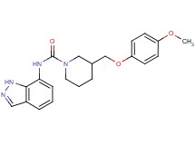 N-1H-indazol-7-yl-3-[(4-methoxyphenoxy)methyl]piperidine-1-carboxamide