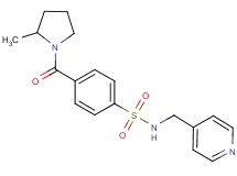 4-[(2-methyl-1-pyrrolidinyl)carbonyl]-N-(4-pyridinylmethyl)benzenesulfonamide