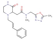 N-methyl-N-[(5-methyl-1,3,4-oxadiazol-2-yl)methyl]-2-{3-oxo-1-[(2E)-3-phenyl-2-propen-1-yl]-2-piperazinyl}acetamide