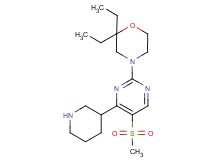 2,2-diethyl-4-[5-(methylsulfonyl)-4-(3-piperidinyl)-2-pyrimidinyl]morpholine hydrochloride