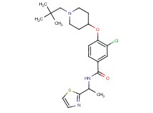 3-chloro-4-{[1-(2,2-dimethylpropyl)-4-piperidinyl]oxy}-N-[1-(1,3-thiazol-2-yl)ethyl]benzamide