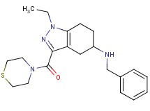 N-benzyl-1-ethyl-3-(4-thiomorpholinylcarbonyl)-4,5,6,7-tetrahydro-1H-indazol-5-amine