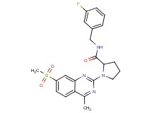 N-(3-fluorobenzyl)-1-[4-methyl-7-(methylsulfonyl)-2-quinazolinyl]prolinamide