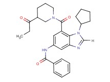 N-{1-cyclopentyl-7-[(3-propionyl-1-piperidinyl)carbonyl]-1H-benzimidazol-5-yl}benzamide