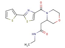 N-ethyl-2-(4-{[2-(2-thienyl)-1,3-thiazol-4-yl]carbonyl}-3-morpholinyl)acetamide