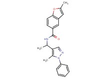 2-methyl-N-[1-(5-methyl-1-phenyl-1H-pyrazol-4-yl)ethyl]-1-benzofuran-5-carboxamide