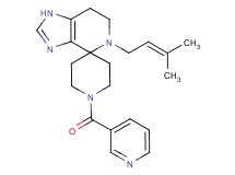 5-(3-methylbut-2-en-1-yl)-1'-(pyridin-3-ylcarbonyl)-1,5,6,7-tetrahydrospiro[imidazo[4,5-c]pyridine-4,4'-piperidine]