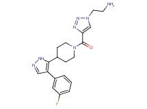 2-[4-({4-[4-(3-fluorophenyl)-1H-pyrazol-5-yl]piperidin-1-yl}carbonyl)-1H-1,2,3-triazol-1-yl]ethanamine