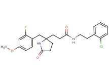 N-[2-(2-chlorophenyl)ethyl]-3-[2-(2-fluoro-4-methoxybenzyl)-5-oxo-2-pyrrolidinyl]propanamide