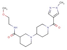 N-(2-methoxyethyl)-1'-[(1-methyl-1H-pyrazol-4-yl)carbonyl]-1,4'-bipiperidine-3-carboxamide