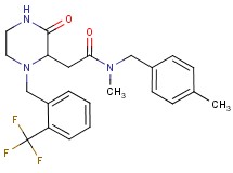 N-methyl-N-(4-methylbenzyl)-2-{3-oxo-1-[2-(trifluoromethyl)benzyl]-2-piperazinyl}acetamide