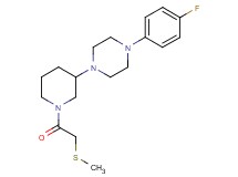 1-(4-fluorophenyl)-4-{1-[(methylthio)acetyl]-3-piperidinyl}piperazine