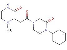 1-cyclohexyl-4-[(1-methyl-3-oxo-2-piperazinyl)acetyl]-2-piperazinone