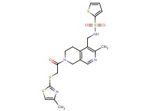 N-[(3-methyl-7-{[(4-methyl-1,3-thiazol-2-yl)thio]acetyl}-5,6,7,8-tetrahydro-2,7-naphthyridin-4-yl)methyl]-2-thiophenesulfonamide