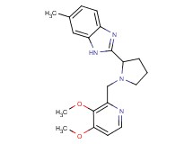 2-{1-[(3,4-dimethoxy-2-pyridinyl)methyl]-2-pyrrolidinyl}-6-methyl-1H-benzimidazole