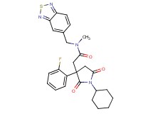 N-(2,1,3-benzothiadiazol-5-ylmethyl)-2-[1-cyclohexyl-3-(2-fluorophenyl)-2,5-dioxo-3-pyrrolidinyl]-N-methylacetamide