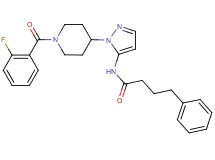 N-{1-[1-(2-fluorobenzoyl)-4-piperidinyl]-1H-pyrazol-5-yl}-4-phenylbutanamide