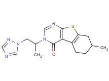 7-methyl-3-[1-methyl-2-(1H-1,2,4-triazol-1-yl)ethyl]-5,6,7,8-tetrahydro[1]benzothieno[2,3-d]pyrimidin-4(3H)-one