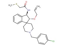 N-[(2R*,3R*)-2-(allyloxy)-1'-(4-chlorobenzyl)-2,3-dihydrospiro[indene-1,4'-piperidin]-3-yl]-2-(methylthio)acetamide