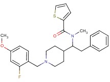 N-{1-[1-(2-fluoro-4-methoxybenzyl)-4-piperidinyl]-2-phenylethyl}-N-methyl-2-thiophenecarboxamide