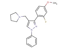 3-(2-fluoro-4-methoxyphenyl)-1-phenyl-4-(1-pyrrolidinylmethyl)-1H-pyrazole