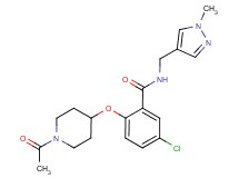 2-[(1-acetylpiperidin-4-yl)oxy]-5-chloro-N-[(1-methyl-1H-pyrazol-4-yl)methyl]benzamide