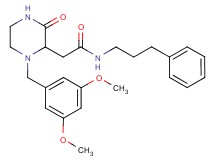 2-[1-(3,5-dimethoxybenzyl)-3-oxo-2-piperazinyl]-N-(3-phenylpropyl)acetamide