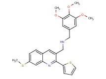 1-[7-(methylthio)-2-(2-thienyl)-3-quinolinyl]-N-(3,4,5-trimethoxybenzyl)methanamine