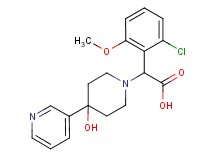 (2-chloro-6-methoxyphenyl)(4-hydroxy-4-pyridin-3-ylpiperidin-1-yl)acetic acid