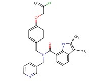 N-{4-[(2-chloro-2-propen-1-yl)oxy]benzyl}-2,3-dimethyl-N-(3-pyridinylmethyl)-1H-indole-7-carboxamide