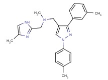 N-methyl-1-(4-methyl-1H-imidazol-2-yl)-N-{[3-(3-methylphenyl)-1-(4-methylphenyl)-1H-pyrazol-4-yl]methyl}methanamine