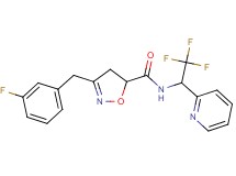 3-(3-fluorobenzyl)-N-[2,2,2-trifluoro-1-(2-pyridinyl)ethyl]-4,5-dihydro-5-isoxazolecarboxamide