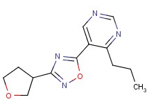 4-propyl-5-[3-(tetrahydrofuran-3-yl)-1,2,4-oxadiazol-5-yl]pyrimidine