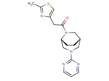 (1S*,5R*)-6-[(2-methyl-1,3-thiazol-4-yl)acetyl]-3-(2-pyrimidinyl)-3,6-diazabicyclo[3.2.2]nonane