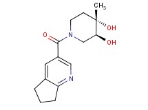 (3S*,4S*)-1-(6,7-dihydro-5H-cyclopenta[b]pyridin-3-ylcarbonyl)-4-methylpiperidine-3,4-diol